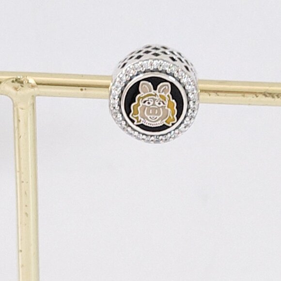 Pandora Muppets 3 Miss Pig Bead Charm Bracelet Pendant S925 Silver with box - Picture 1 of 5
